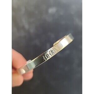 Thailand 925 Sterling Silver Believe Cuff Bracelet Vintage